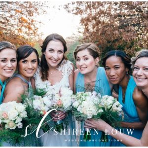 Bride and Her And Bridesmaids