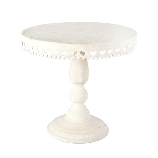 Cake Stand White Metal Filigree Distressed 30cm , My Pretty Vintage Wedding Stylists, Event Planners & Décor Hire, located in Paarl