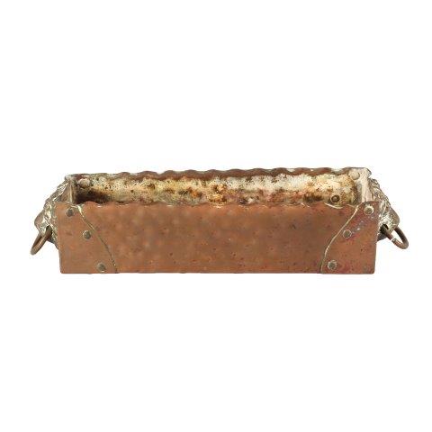 My Pretty Vintage Décor Hire wedding coordinating Paarl Container Brass Rectangle with Handles 26x9