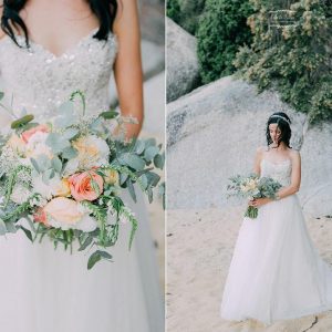 Elegant Beach Wedding Coral Lilies Roses