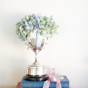 Hydrangea Wedding Trophy Centrepieces
