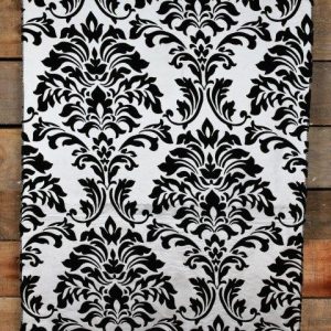 Linen Runner Black White Damask, My Pretty Vintage Wedding Stylists, Event Planners & Décor Hire, located in Paarl