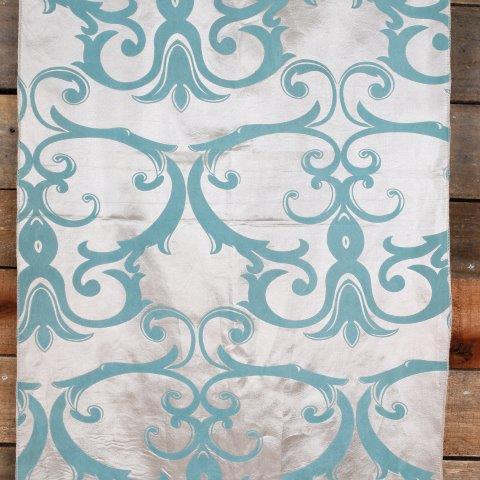 Linen Runner Champagne Teal Damask, My Pretty Vintage Wedding Stylists, Event Planners & Décor Hire, located in Paarl