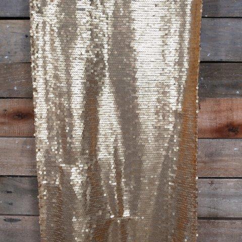 Linen Runner Copper Gold Sequin, My Pretty Vintage Wedding Stylists, Event Planners & Décor Hire, located in Paarl