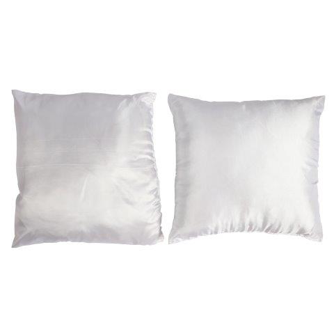 Linen Scatter Cushions White Satin