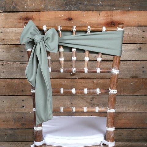 Linen Tieback Sage Green Poly, My Pretty Vintage Wedding Stylists, Event Planners & Décor Hire, located in Paarl