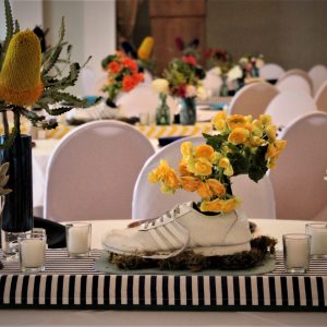Tekkie Flower Arrangement, My Pretty Vintage Wedding Stylists, Event Planners & Décor Hire, located in Paarl