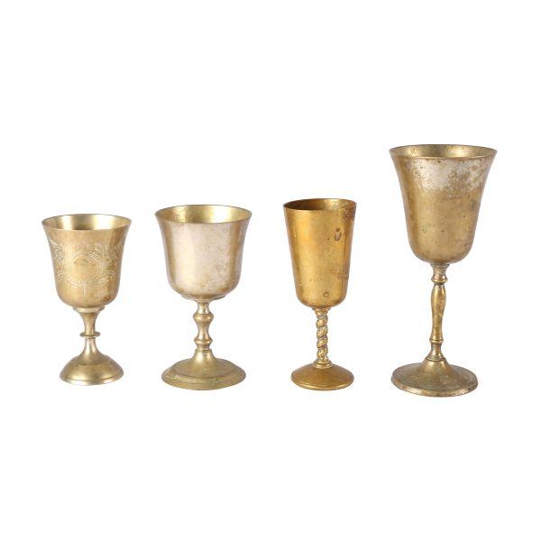 Vase Brass Goblets Mixed My Pretty Vintage Décor Hire wedding coordinating Paarl