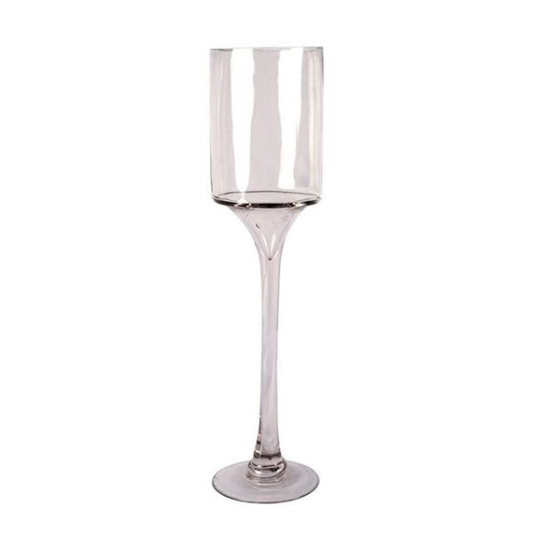 Vase Stemmed Glass Straight Large My Pretty Vintage Décor Hire wedding coordinating Paarl