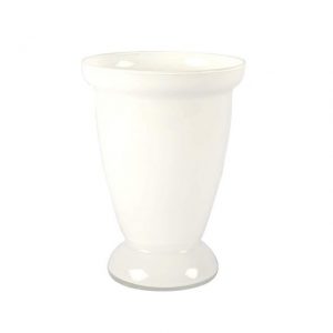Vase White Milky Footed 20x15 My Pretty Vintage Décor Hire wedding coordinating Paarl