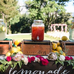 Vintage Themed Refreshment Beverages At Weddings