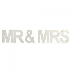 WORDS "MR & MRS" Wood Stand Up White, My Pretty Vintage Wedding Stylists, Event Planners & Décor Hire, located in Paarl