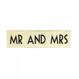 WORDS "MR & MRS" Wooden Block Black & White, My Pretty Vintage Wedding Stylists, Event Planners & Décor Hire, located in Paarl