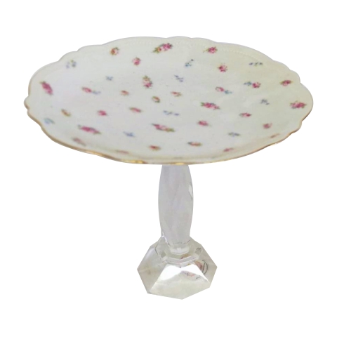 Cake Stand Tier Dotted Pink Blue Floral
