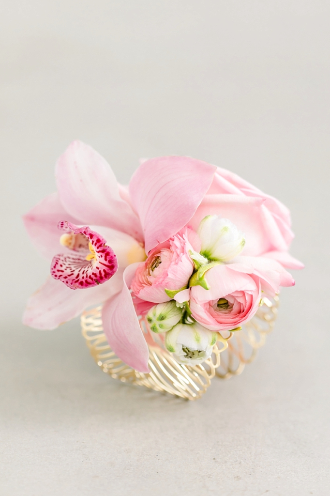 My Pretty Vintage Blush Pink Wrist Corsage Pink Orchids Ranuncula