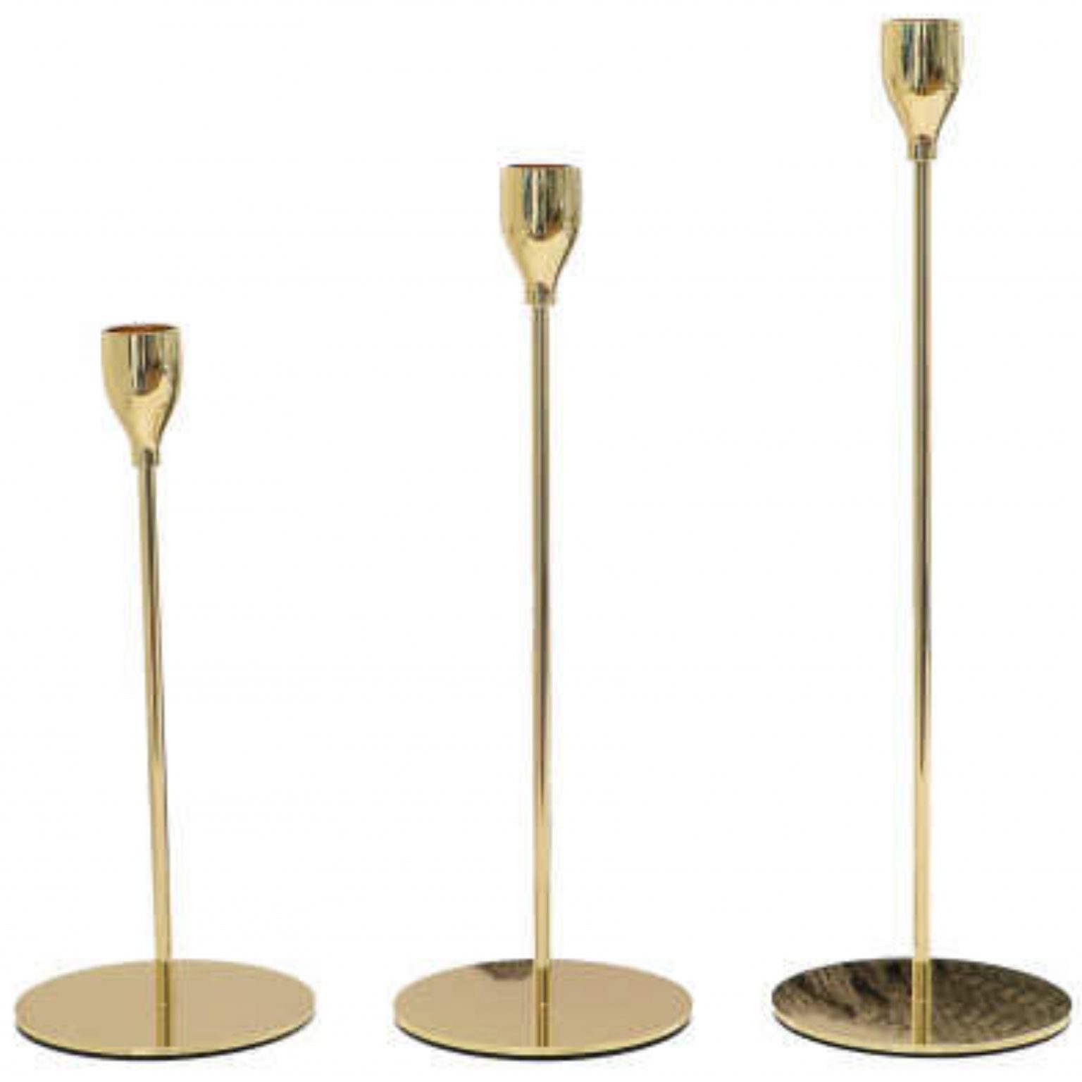 Candlesticks,Modern,Gold,Mixed Sizing,15cm, 20cm, 25cm My Pretty Vintage