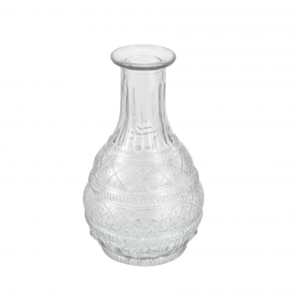 My Pretty Vintage Paarl Décor Hire White Vintage Glass Embossed Flower Bud Vase